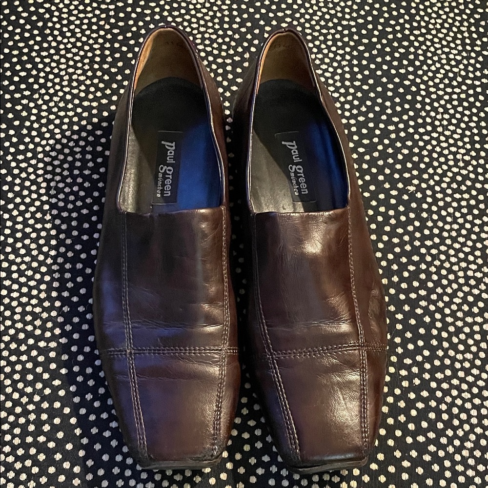 Paul Green women’s Dark Brown Leather Loafers